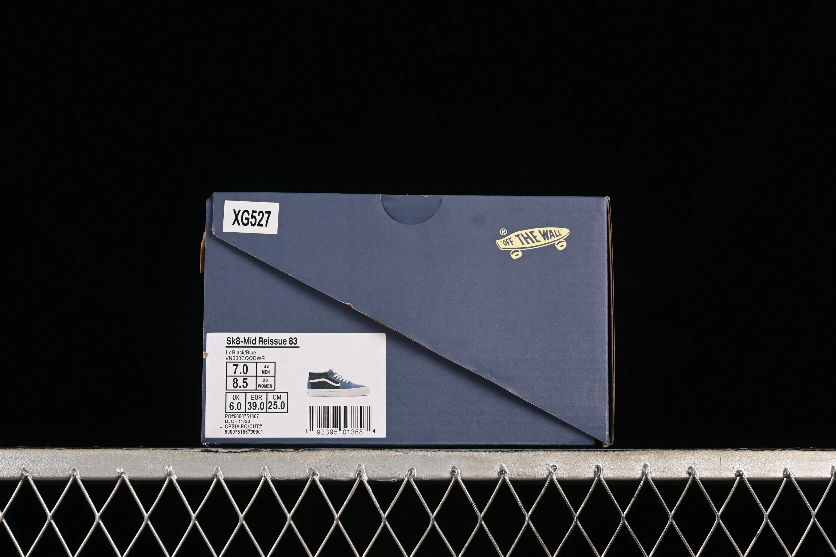 All categories Vans Vans series Vans Mid Vans Sk8-Mid Reissue 83 high-end branch blue stitching suede casual retro skateboard shoes VN000CQQDWR
